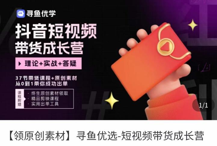 短视频带货成长营，​抖音短视频出单攻略，吃透账号运营的奥秘，轻松带货_中创网,自媒体短视频教学_网创项目_网络创业无忧资源网