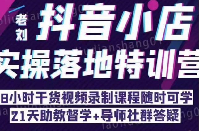 抖音小店实操落地特训营：抖音小店无货源精细化运营，抖店商品卡流量（22节）_中创网,自媒体短视频教学_网创项目_网络创业无忧资源网