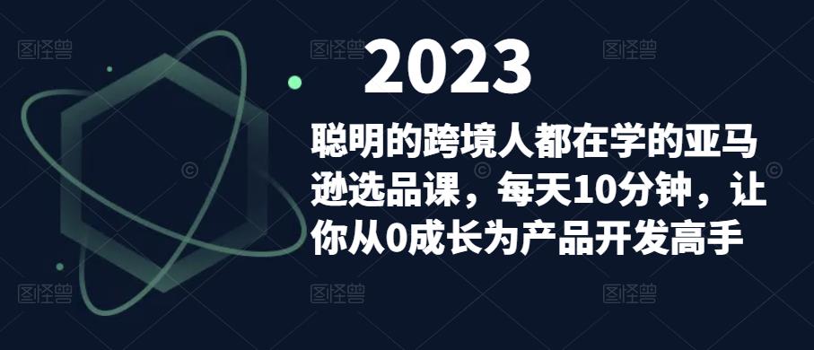 聪明的跨境人都在学的亚马逊选品课，每天10分钟，让你从0成长为产品开发高手_中创网,自媒体短视频教学_网创项目_网络创业无忧资源网