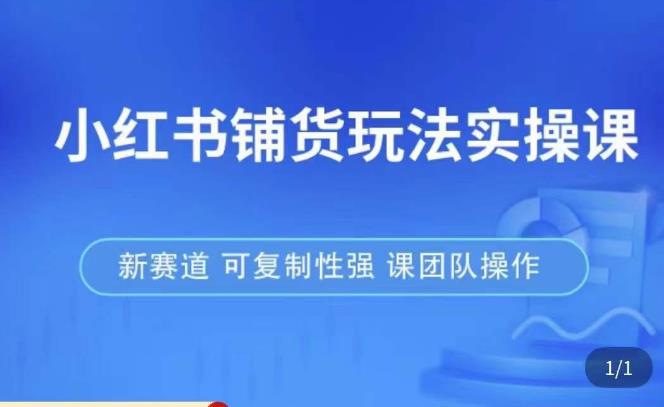 小红书铺货玩法实操课，流量大，竞争小，非常好做，新赛道，可复制性强，可团队操作_中创网,自媒体短视频教学_网创项目_网络创业无忧资源网