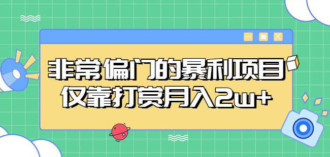 非常偏门的暴利项目，仅靠打赏月入2w+_中创网,自媒体短视频教学_网创项目_网络创业无忧资源网