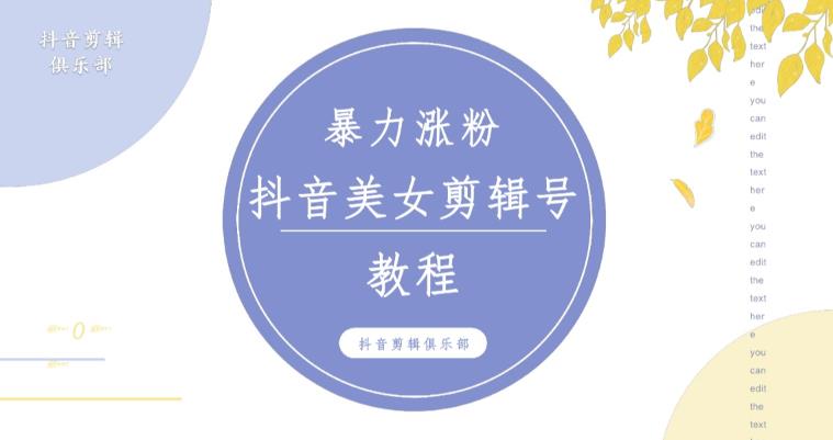 抖音快手暴力涨粉美女混剪视频教程，百分百过原创图片教程！附带违规申诉方法_中创网,自媒体短视频教学_网创项目_网络创业无忧资源网