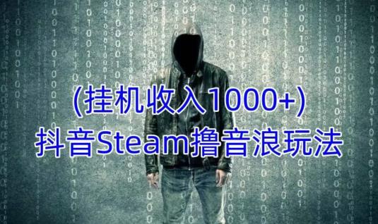 抖音Steam撸音浪玩法，挂机一天收入1000+不露脸 不说话 不封号 社恐人群福音_中创网,自媒体短视频教学_网创项目_网络创业无忧资源网