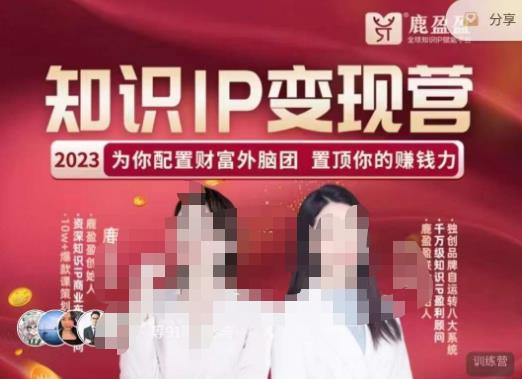 鹿盈盈-知识IP变现实操营，​普通人可复制的知识产品落地实操课，​带你打通知识IP变现底层逻辑_中创网,自媒体短视频教学_网创项目_网络创业无忧资源网