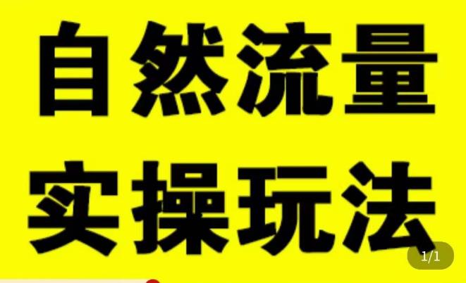 拼多多自然流量天花板，拼多多自然流的实操玩法，自然流量是怎么来的，如何开车带来自然流等知识_中创网,自媒体短视频教学_网创项目_网络创业无忧资源网