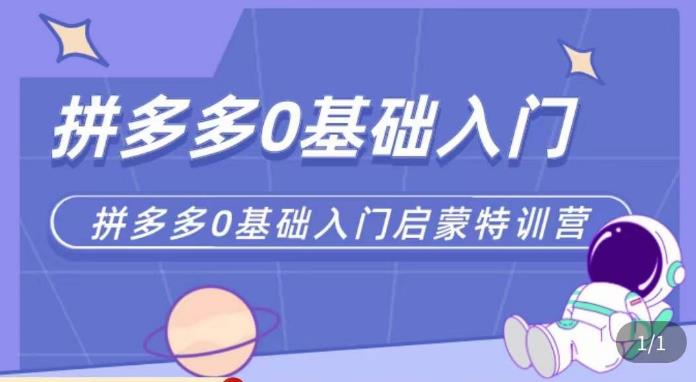 六一电商·拼多多运营0-1实操特训营，拼多多从基础到进阶的可实操玩法_中创网,自媒体短视频教学_网创项目_网络创业无忧资源网
