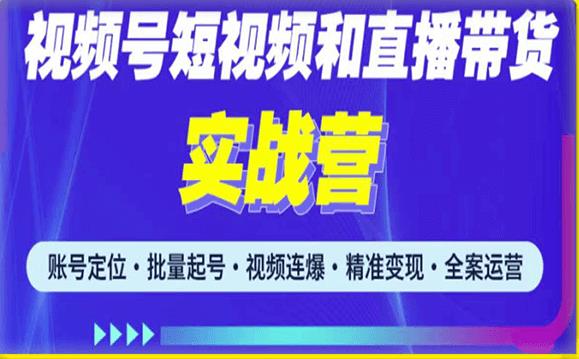 2023最新微信视频号引流和变现全套运营实战课程，小白也能玩转视频号短视频和直播运营_中创网,自媒体短视频教学_网创项目_网络创业无忧资源网