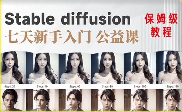 【AI训练营】全网第一个系统的stable diffusion基础课，新手入门必看_中创网,自媒体短视频教学_网创项目_网络创业无忧资源网