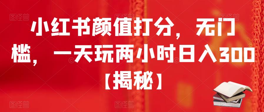 小红书颜值打分，无门槛，一天玩两小时日入300+【揭秘】_中创网,自媒体短视频教学_网创项目_网络创业无忧资源网