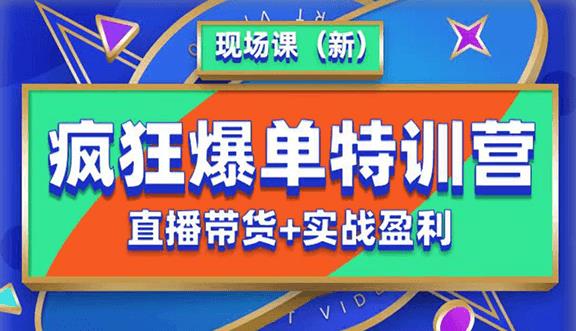 抖音短视频疯狂爆单特训营现场课（新）直播带货+实战案例_中创网,自媒体短视频教学_网创项目_网络创业无忧资源网