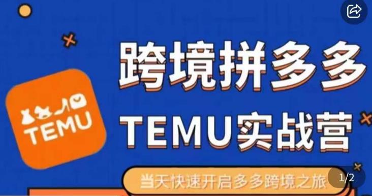 大鹏出海·拼多多跨境temu运营指导，开店注册+选品+核价上架，日出千单实战课_中创网,自媒体短视频教学_网创项目_网络创业无忧资源网