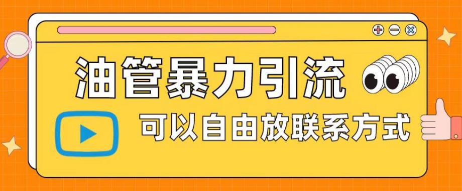 油管暴力引流，可以自由放联系方式【揭秘】_中创网,自媒体短视频教学_网创项目_网络创业无忧资源网