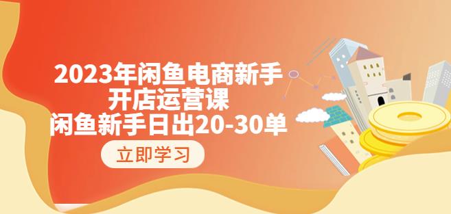 2023年闲鱼电商新手开店运营课：闲鱼新手日出20-30单（18节-实战干货）_中创网,自媒体短视频教学_网创项目_网络创业无忧资源网