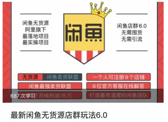 闲鱼无货源店群玩法6.0，无需囤货，无需引流，两个月盈利18W的核心秘籍，所有细节一清二楚_中创网,自媒体短视频教学_网创项目_网络创业无忧资源网