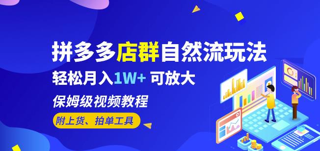 拼多多店群自然流玩法，轻松月入1W+保姆级视频教程（附上货、拍单工具）_中创网,自媒体短视频教学_网创项目_网络创业无忧资源网