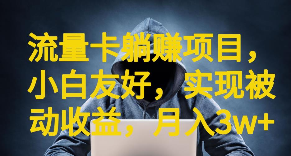 流量卡躺赚项目，小白友好，开设后台，实现被动收益，只要出卡，就能一直赚钱，利润高昂【揭秘】_中创网,自媒体短视频教学_网创项目_网络创业无忧资源网