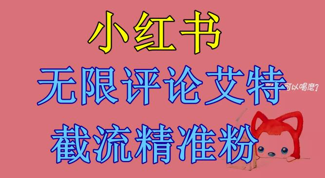 小红书无限评论艾特截流精准粉（软件+教程）_中创网,自媒体短视频教学_网创项目_网络创业无忧资源网