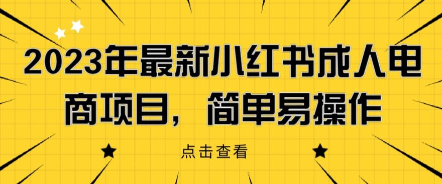 2023年最新小红书成人电商项目，简单易操作【详细教程】【揭秘】_中创网,自媒体短视频教学_网创项目_网络创业无忧资源网