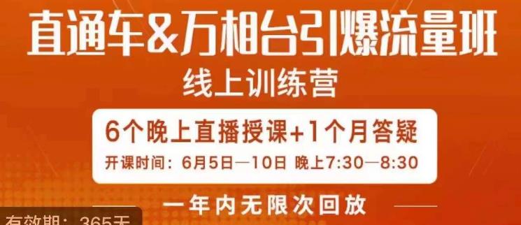 直通车&万相台引爆流量班，6天打通你开直通车·万相台的任督二脉_中创网,自媒体短视频教学_网创项目_网络创业无忧资源网