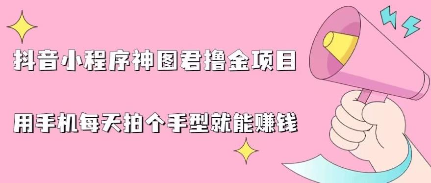 抖音小程序神图君撸金项目，用手机每天拍个手型挂载一下小程序就能赚钱【揭秘】_中创网,自媒体短视频教学_网创项目_网络创业无忧资源网