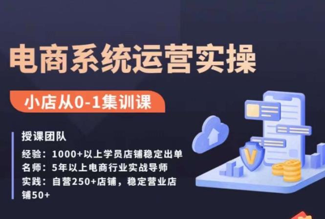 抖店精细化运营全案课，抖音​小店从0-1集训营，电商系统运营实操课_中创网,自媒体短视频教学_网创项目_网络创业无忧资源网