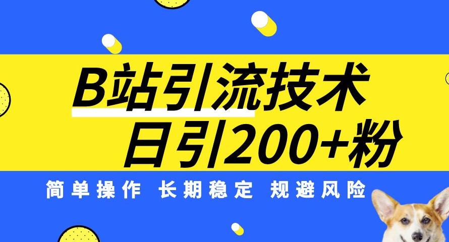 B站引流技术：每天引流200精准粉，简单操作，长期稳定，规避风险_中创网,自媒体短视频教学_网创项目_网络创业无忧资源网