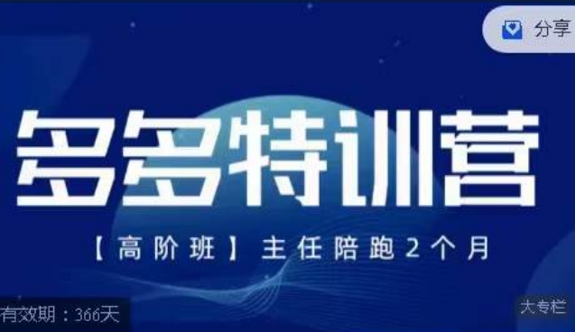 纪主任·多多特训营高阶班【9月13日更新】，拼多多最新玩法技巧落地实操_中创网,自媒体短视频教学_网创项目_网络创业无忧资源网