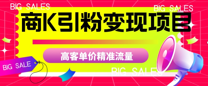 商K引粉变现项目，高客单价精准流量【揭秘】_中创网,自媒体短视频教学_网创项目_网络创业无忧资源网