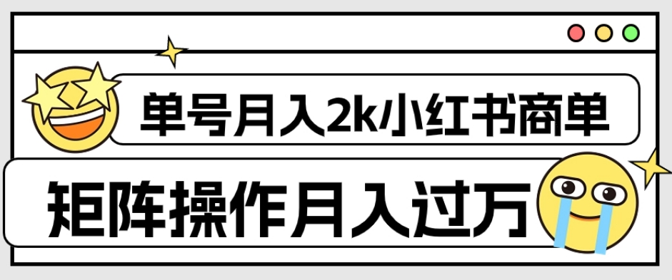 外面收费1980的小红书商单保姆级教程，单号月入2k，矩阵操作轻松月入过万_中创网,自媒体短视频教学_网创项目_网络创业无忧资源网