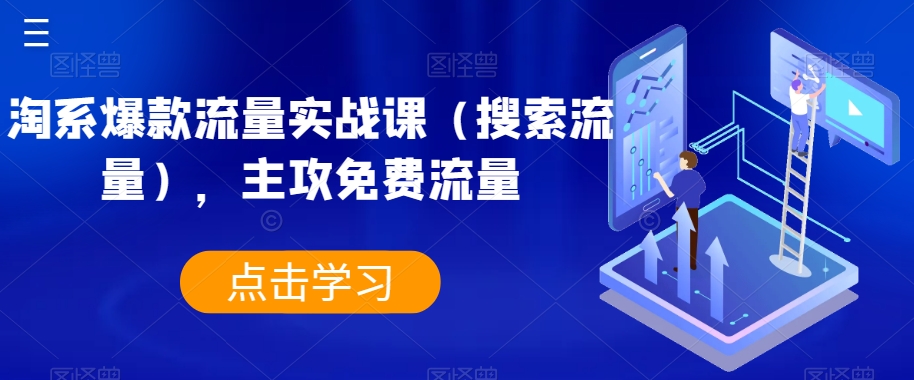 淘系爆款流量实战课（搜索流量），主攻免费流量_中创网,自媒体短视频教学_网创项目_网络创业无忧资源网