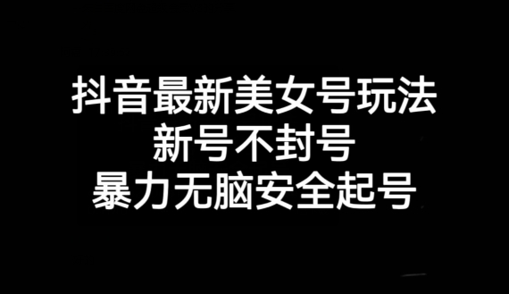 抖音最新美女号玩法，新号不封号，暴力无脑安全起号【揭秘】_中创网,自媒体短视频教学_网创项目_网络创业无忧资源网