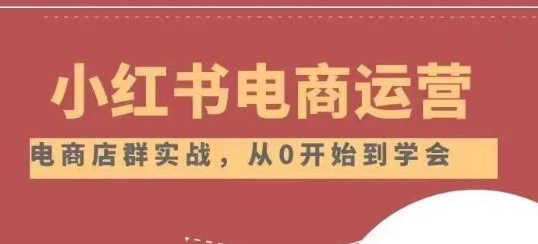 小红书店铺运营从小白到大神2.0，从入门到精通_中创网,自媒体短视频教学_网创项目_网络创业无忧资源网
