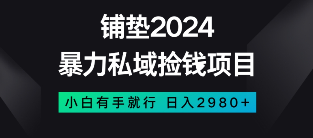 暴力私域捡钱项目，小白无脑操作，日入2980【揭秘】_中创网,自媒体短视频教学_网创项目_网络创业无忧资源网