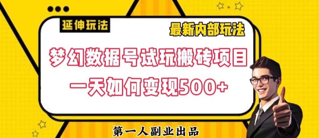 数据号回归玩法游戏试玩搬砖项目再创日入500+【揭秘】_中创网,自媒体短视频教学_网创项目_网络创业无忧资源网