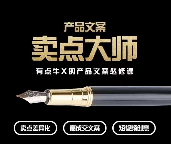 产品文案【卖点大师】高转化电商，有点牛X的产品文案必修课_中创网,自媒体短视频教学_网创项目_网络创业无忧资源网