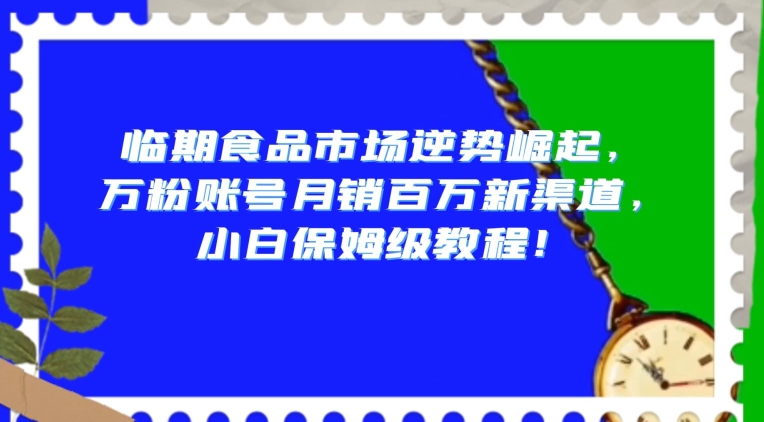 临期食品市场逆势崛起，万粉账号月销百万新渠道，小白保姆级教程【揭秘】_中创网,自媒体短视频教学_网创项目_网络创业无忧资源网