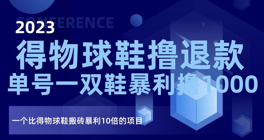 2023得物球鞋撸退款，单号一双鞋暴利撸1000，一个比得物球鞋搬砖暴利10倍的项目【揭秘】_中创网,自媒体短视频教学_网创项目_网络创业无忧资源网