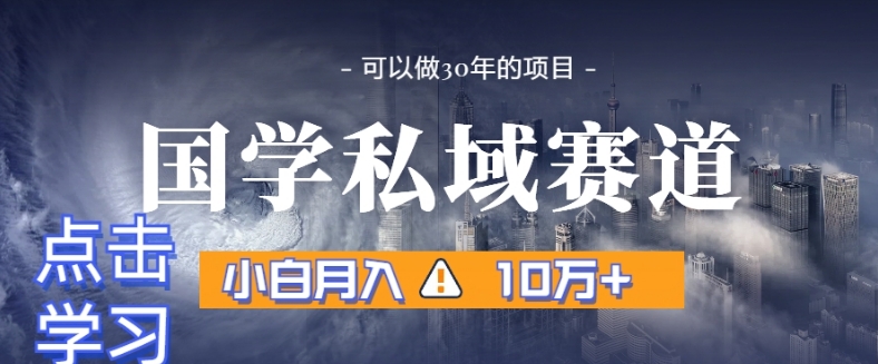 暴力国学私域赛道，小白月入10万+，引流+转化完整流程【揭秘】_中创网,自媒体短视频教学_网创项目_网络创业无忧资源网