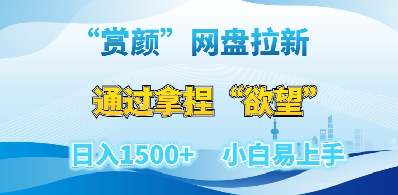 “赏颜”网盘拉新赛道，通过拿捏“欲望”日入1500+，小白易上手【揭秘】_中创网,自媒体短视频教学_网创项目_网络创业无忧资源网