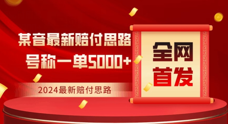 全网首发，2024最新抖音赔付项目，号称一单5000+保姆级拆解【仅揭秘】_中创网,自媒体短视频教学_网创项目_网络创业无忧资源网