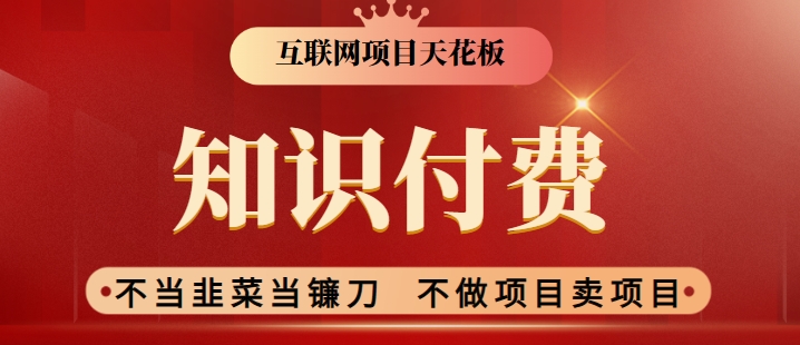 2024互联网项目天花板，新手小白也可以通过知识付费月入10W，实现财富自由【揭秘】_中创网,自媒体短视频教学_网创项目_网络创业无忧资源网