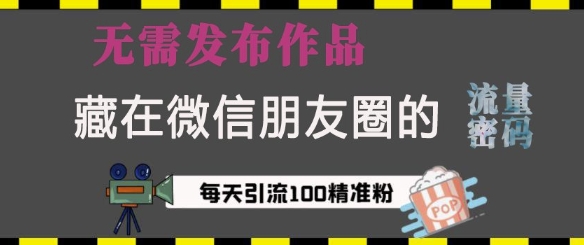 藏在微信朋友圈的流量密码，无需发布作品，单日引流100+精准创业粉【揭秘】_中创网,自媒体短视频教学_网创项目_网络创业无忧资源网