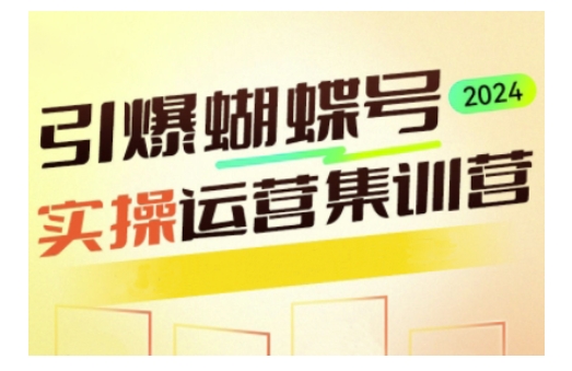 引爆蝴蝶号实操运营，助力你深度掌握蝴蝶号运营，实现高效实操，开启流量变现之路_中创网,自媒体短视频教学_网创项目_网络创业无忧资源网