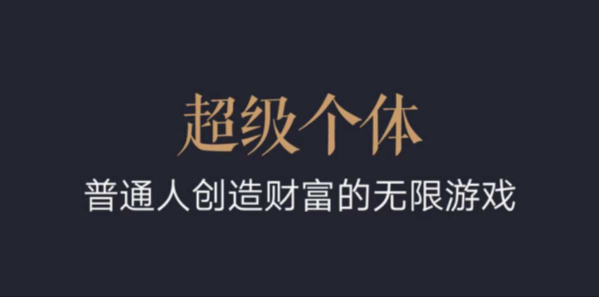 超级个体：2024-2025翻盘指南，普通人创造财富的无限游戏_中创网,自媒体短视频教学_网创项目_网络创业无忧资源网