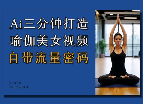 Ai3分钟打造瑜伽美女视频，自带流量密码_中创网,自媒体短视频教学_网创项目_网络创业无忧资源网