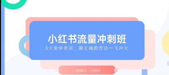 小红书流量冲刺班2025，最懂小红书的女人，快速教你2025年入局小红书_中创网,自媒体短视频教学_网创项目_网络创业无忧资源网