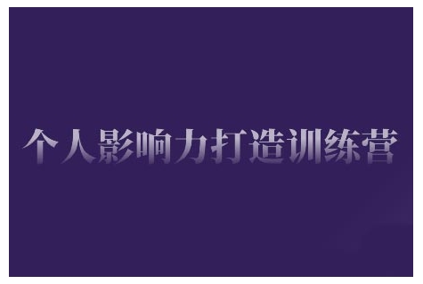 个人影响力打造训练营，掌握公域引流、私域运营、产品定位等核心技能，实现从0到1的个人IP蜕变_中创网,自媒体短视频教学_网创项目_网络创业无忧资源网
