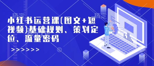 小红书运营课(图文+短视频)基础规则、策划定位、流量密码_中创网,自媒体短视频教学_网创项目_网络创业无忧资源网