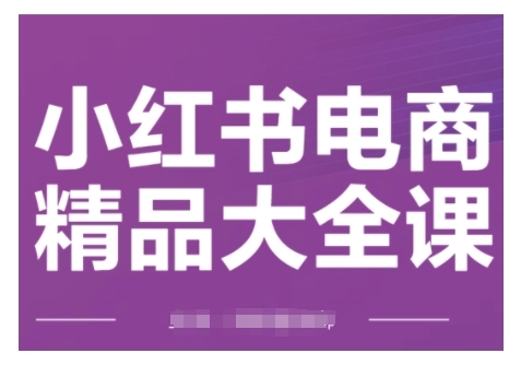 小红书电商精品大全课，快速掌握小红书运营技巧，实现精准引流与爆单目标，轻松玩转小红书电商_中创网,自媒体短视频教学_网创项目_网络创业无忧资源网