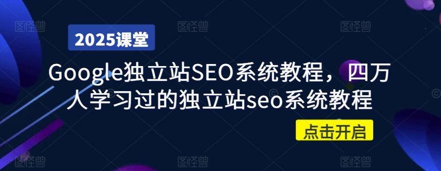 Google独立站SEO系统教程，四万人学习过的独立站seo系统教程_中创网,自媒体短视频教学_网创项目_网络创业无忧资源网
